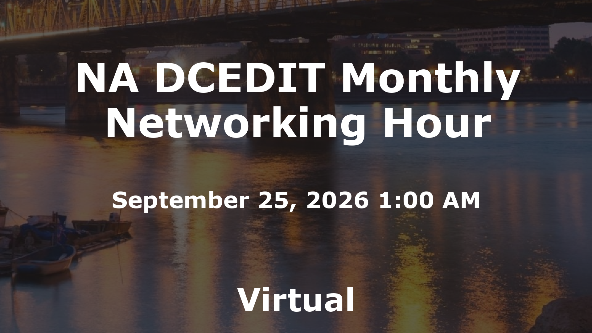 NA DCEDIT Monthly Networking Hour event image